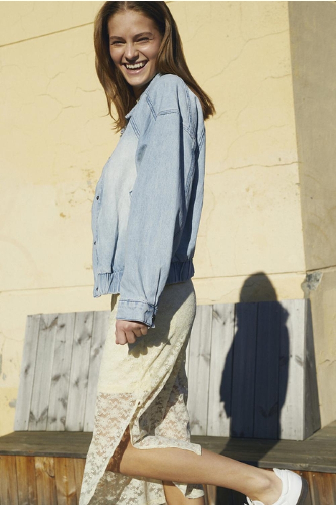 SisterS point blauwe dames jas | Sfeerbeeld, In situatie