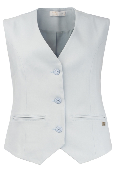 TQ Amsterdam blauwe dames gilet | Vooraanzicht
