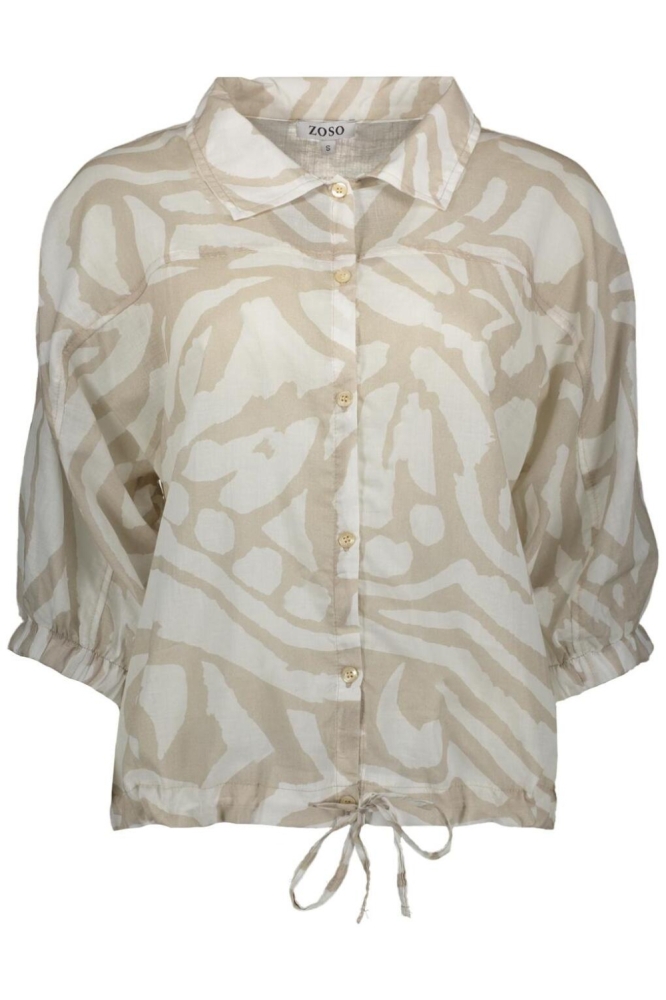 Zoso beige dames blouse | Vooraanzicht