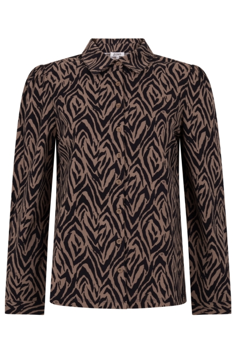 Zoso bruine dames blouse | Vooraanzicht