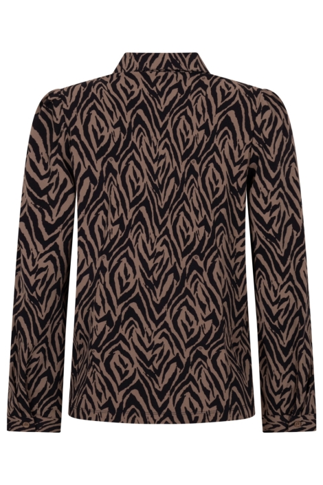 Zoso bruine dames blouse | Achteraanzicht