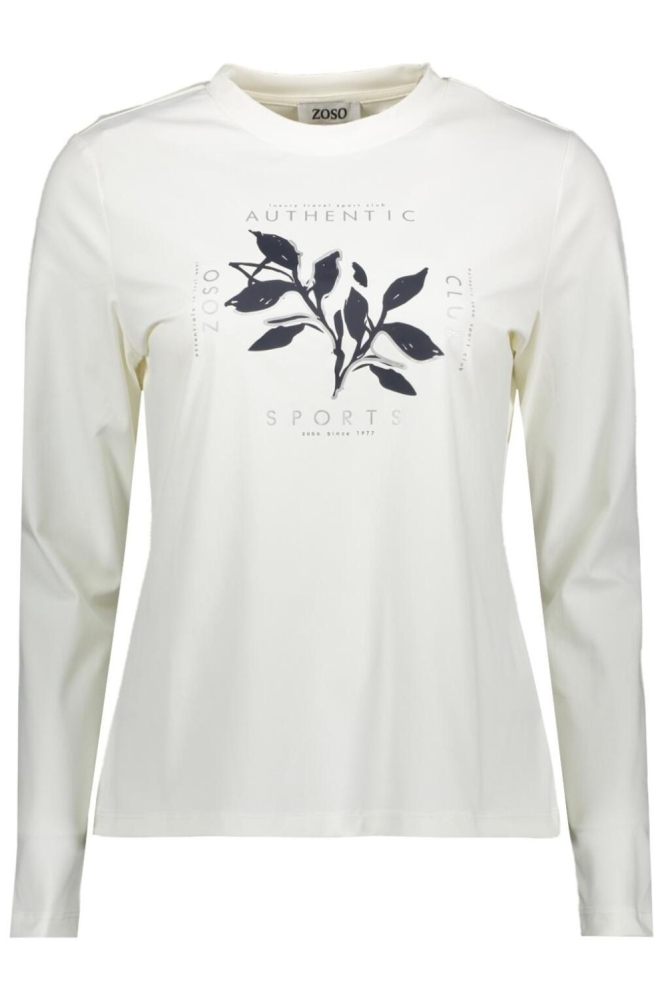 Zoso witte dames t-shirt | Vooraanzicht