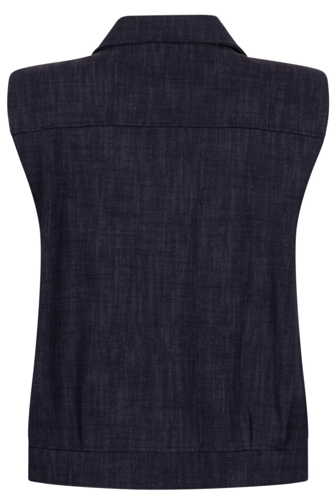 Zoso blauwe dames gilet | Achteraanzicht