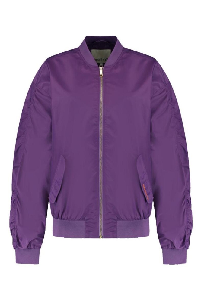 Harper & Yve paarse dames jas | Vooraanzicht