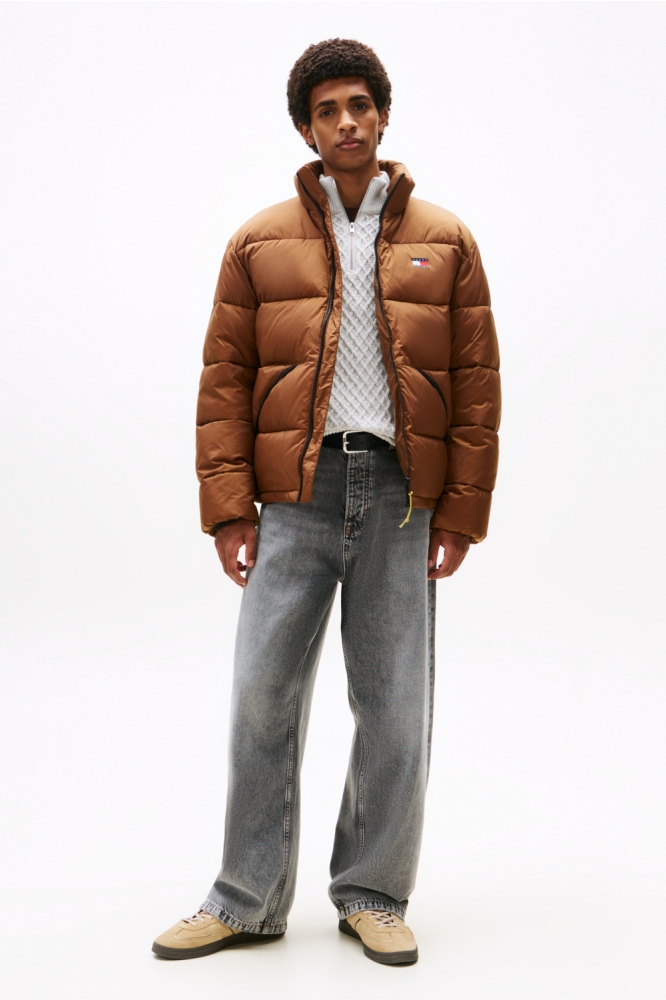 Tommy Jeans camel heren jas | Model