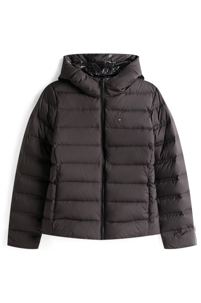 Tommy Jeans zwarte dames jas | Vooraanzicht