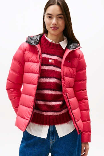 Tommy Jeans dw0dw21617 tjw slim hood print Roze