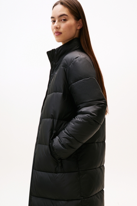 Tommy Jeans zwarte dames jas | Close up