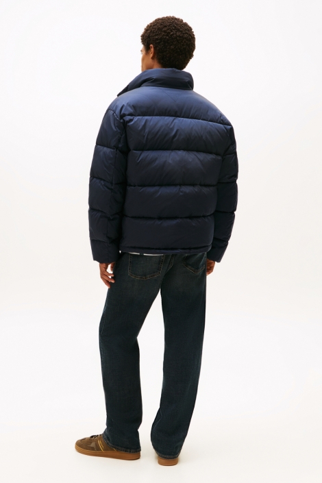 Tommy Jeans blauwe heren jas | Model