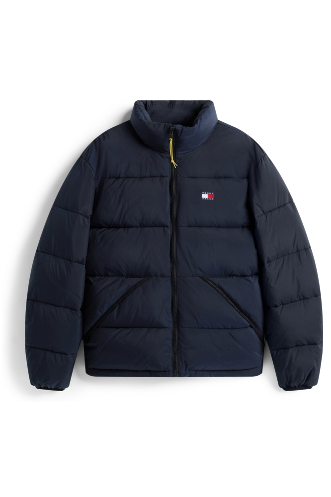 Tommy Jeans blauwe heren jas | Vooraanzicht