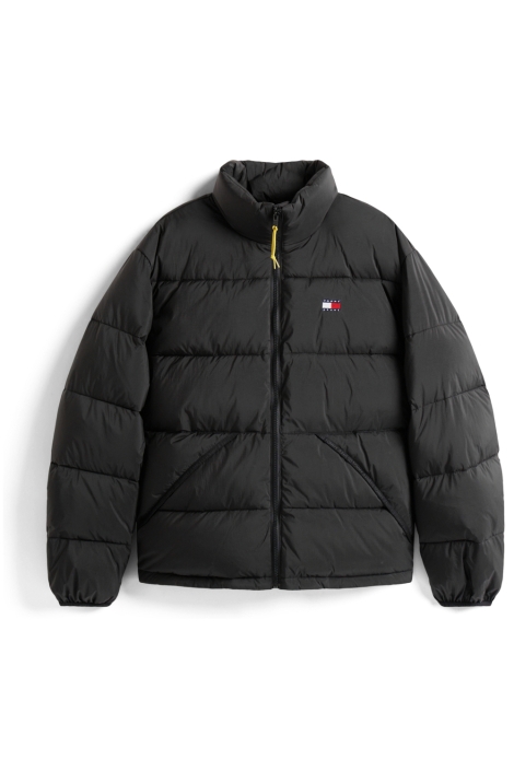 Tommy Jeans zwarte heren jas | Vooraanzicht