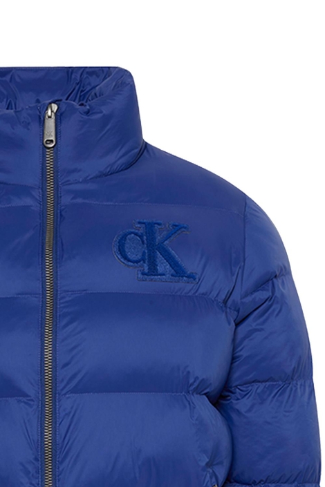 Calvin Klein blauwe heren jas | Close up