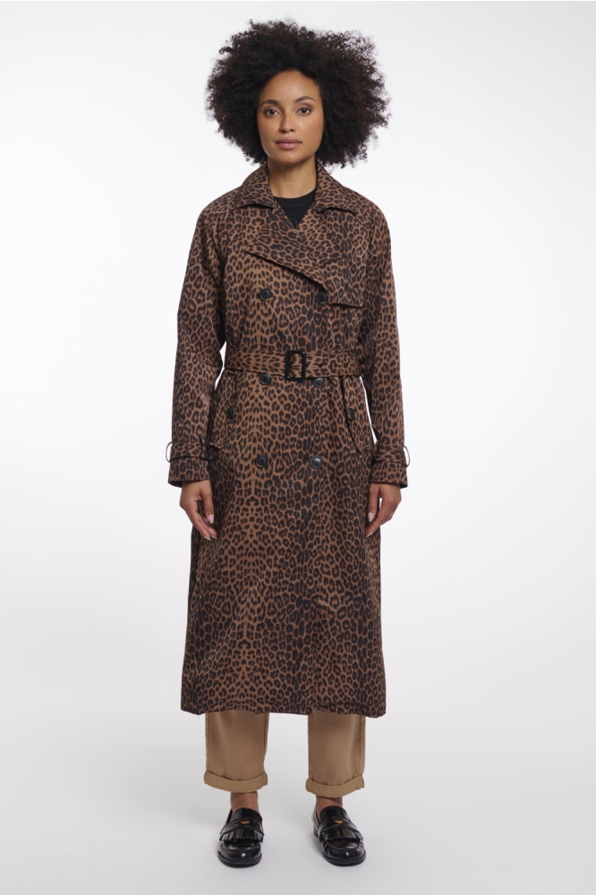 Rino & Pelle bruine dames jas | Model vooraanzicht