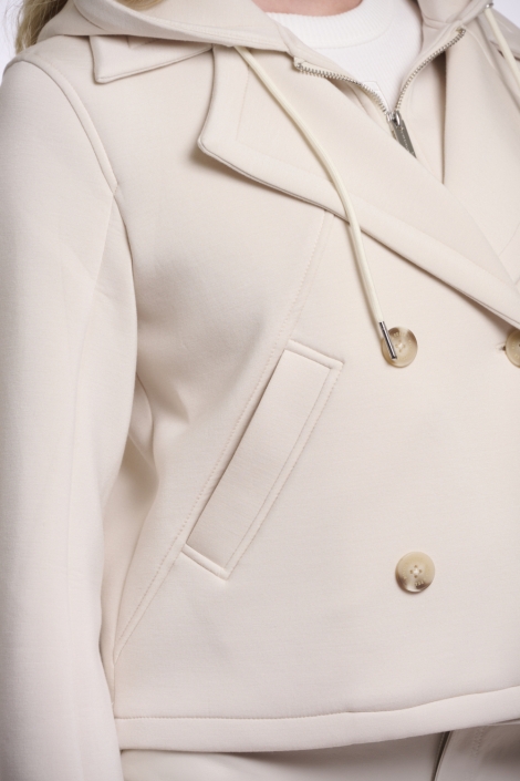 Rino & Pelle beige dames jas | Close up