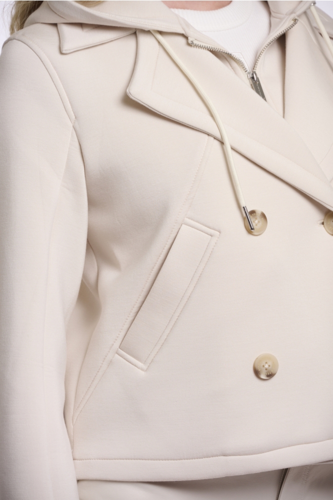 Rino & Pelle beige dames jas | Close up