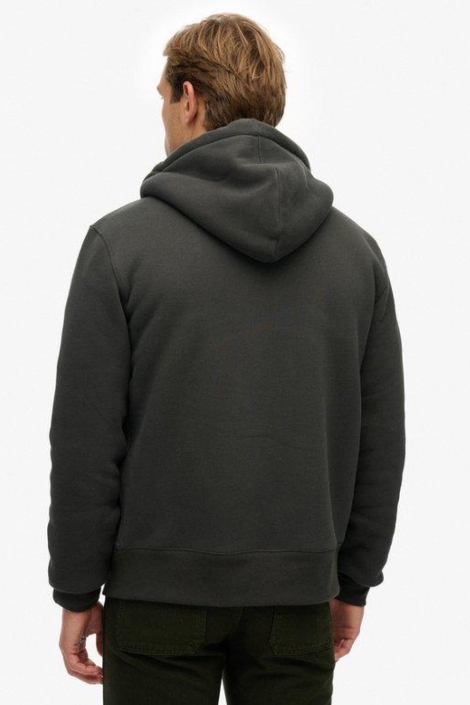 Superdry grijze heren vest | Model achteraanzicht