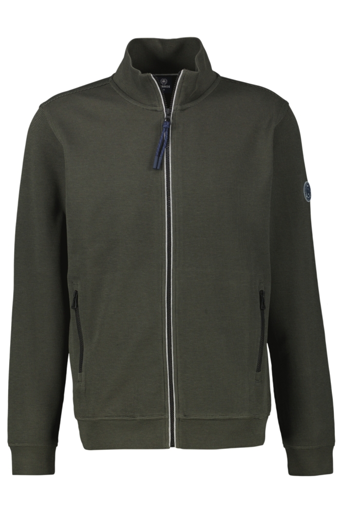 Lerros groene heren vest | Vooraanzicht