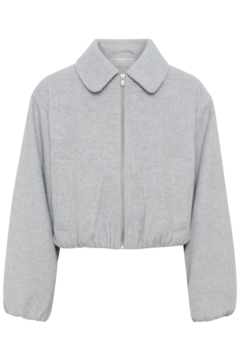 Kaffe grijze dames jas | Vooraanzicht