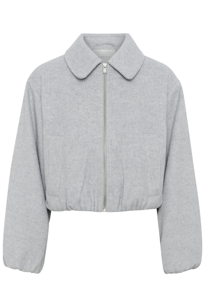 Kaffe grijze dames jas | Vooraanzicht