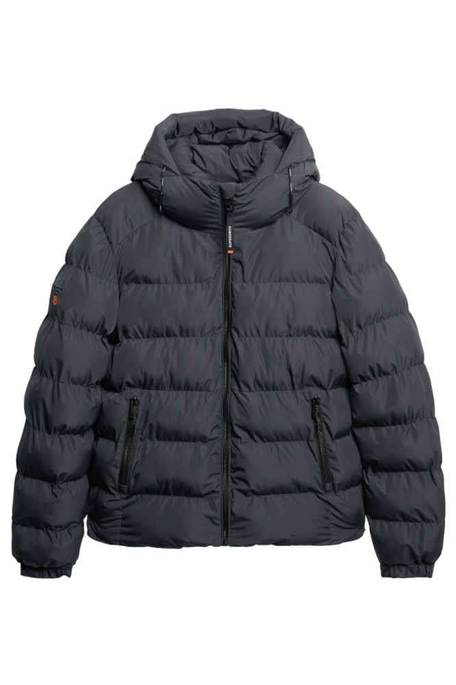 Superdry grijze heren jas | Vooraanzicht
