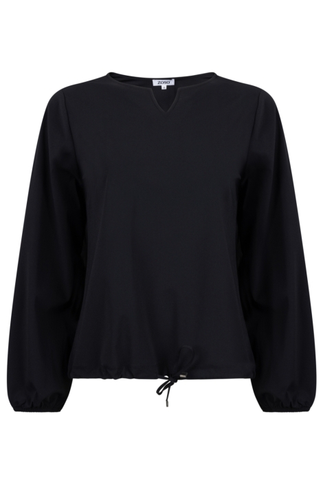 Zoso zwarte dames t-shirt | Vooraanzicht