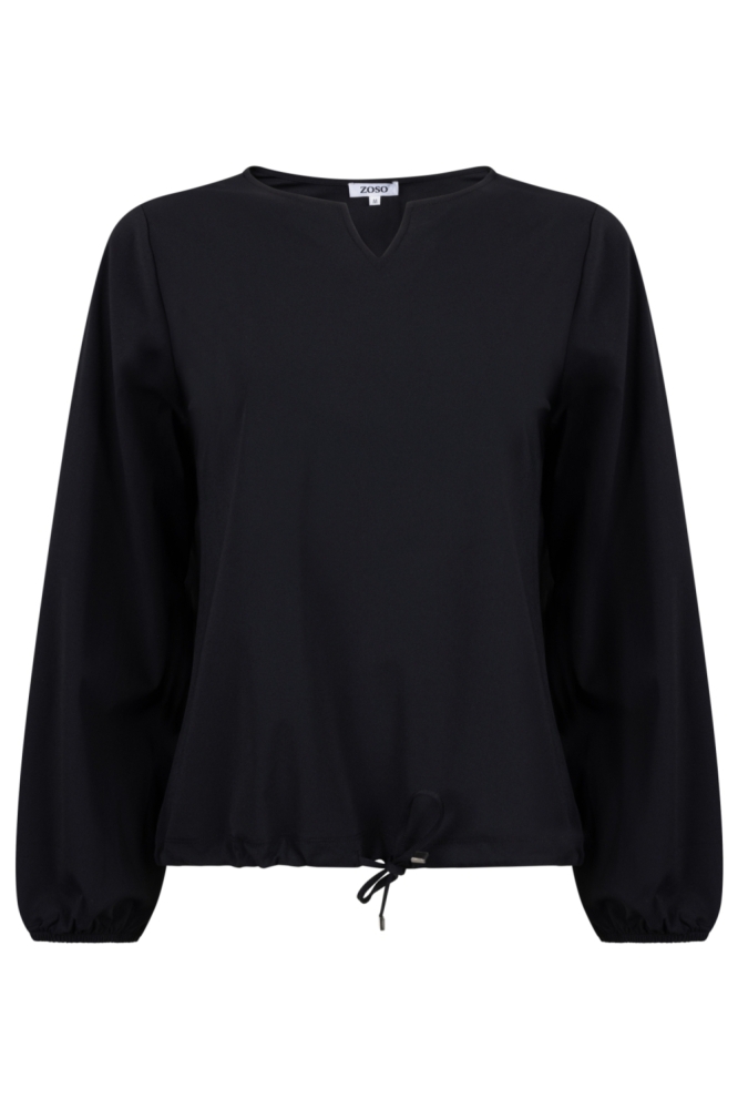 Zoso zwarte dames t-shirt | Vooraanzicht