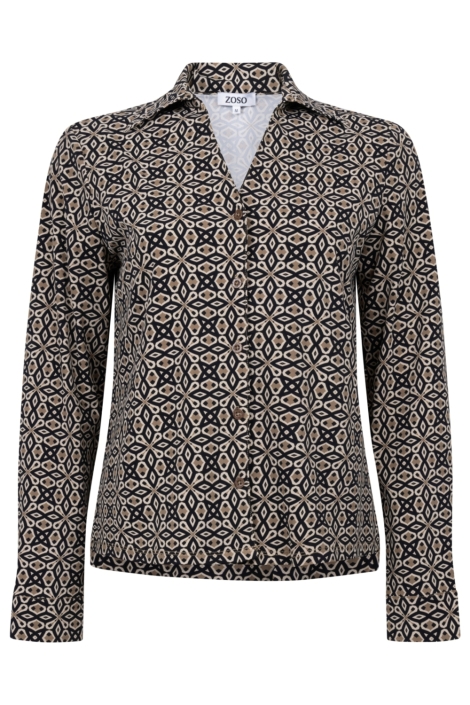 Zoso camel dames blouse | Vooraanzicht