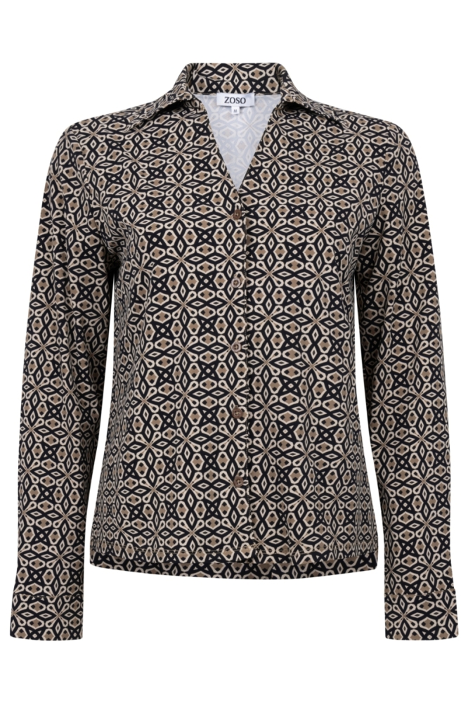 Zoso camel dames blouse | Vooraanzicht