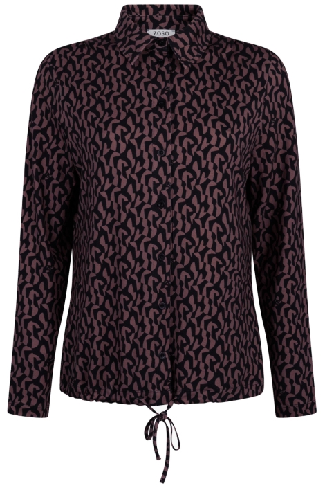 Zoso bordeaux dames blouse | Vooraanzicht