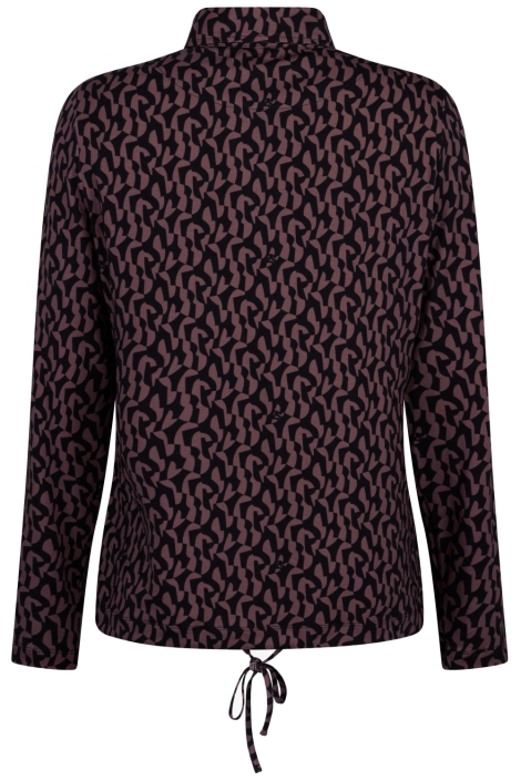 Zoso bordeaux dames blouse | Achteraanzicht