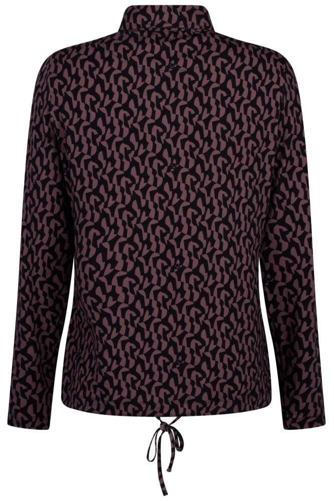 Zoso bordeaux dames blouse | Achteraanzicht