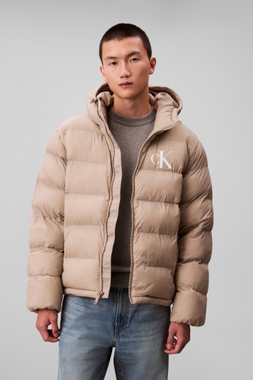 Calvin Klein LS NYLON MONOGRAM PUFFER JKT LV04RD528G RAK VINTAGE KHAKI