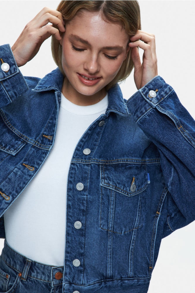 LTB blauwe dames jas | Close up