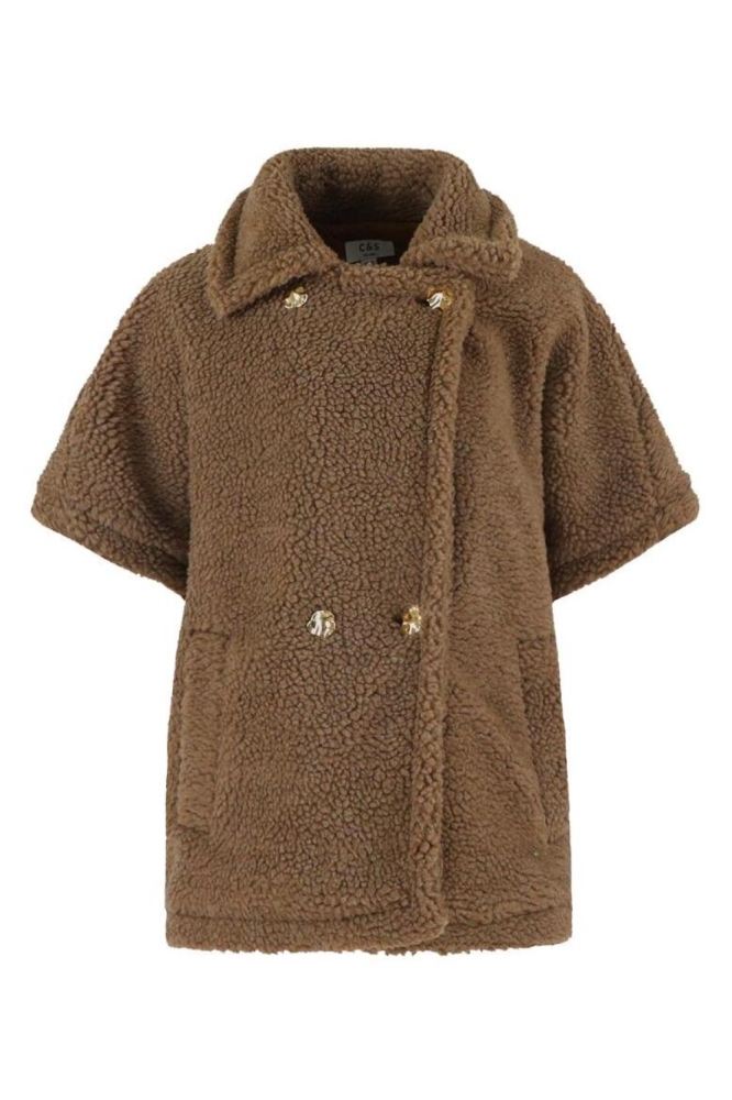 C&S The Label camel dames jas | Vooraanzicht