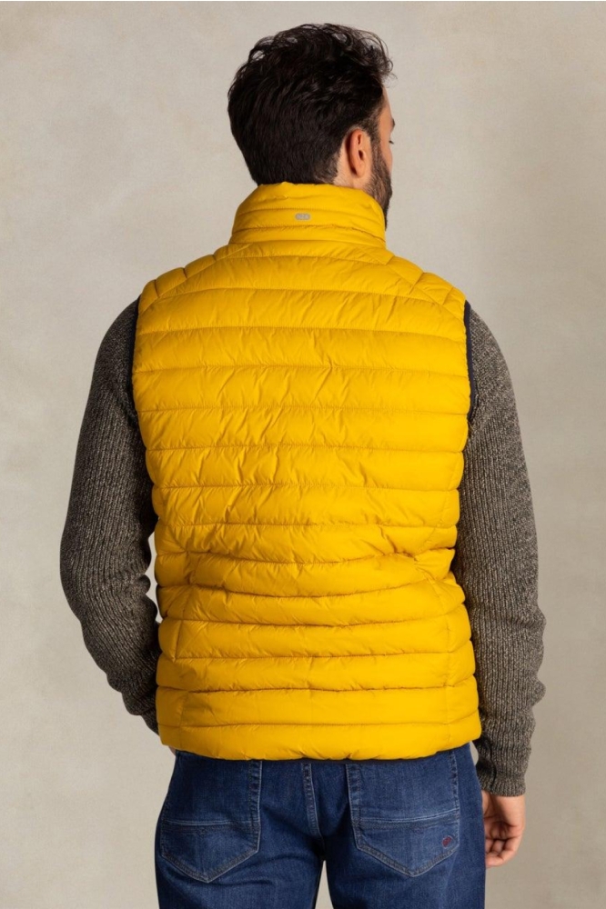 NZA gele heren jas | Model achteraanzicht