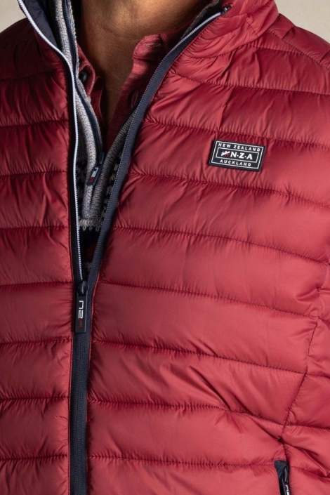 NZA rode heren jas | Close up