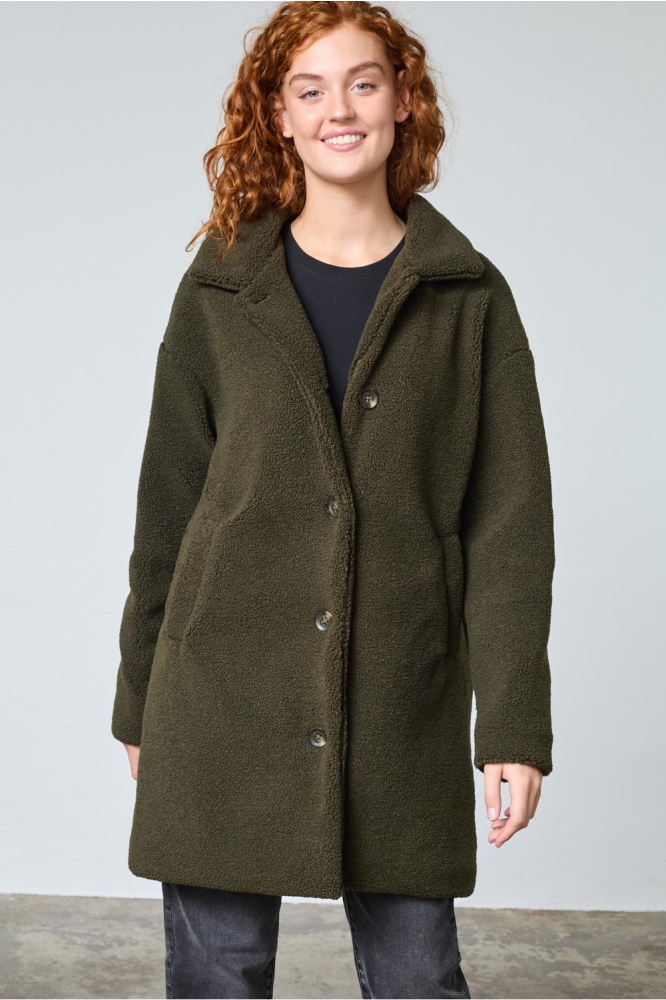 SisterS point groene dames jas | Model vooraanzicht