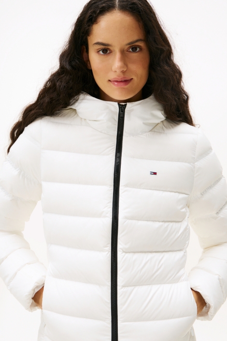 Tommy Jeans witte dames jas | Close up