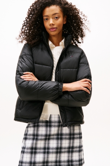 Tommy Jeans Jas TJW PCKBL HOOD ESS PUFFER EXT DW0DW21619 BDS BLACK