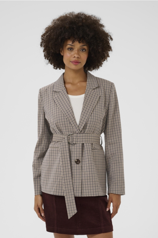 Culture bruine dames blazer | Model vooraanzicht