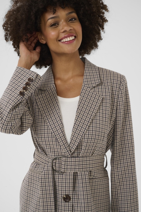Culture bruine dames blazer | Close up
