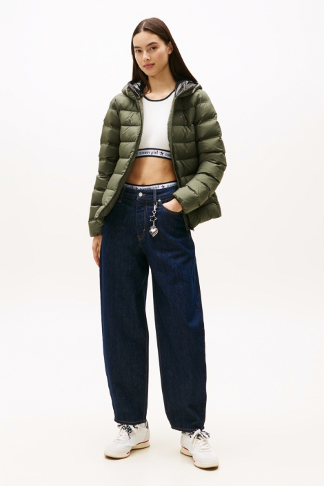 Tommy Jeans groene dames jas | Model