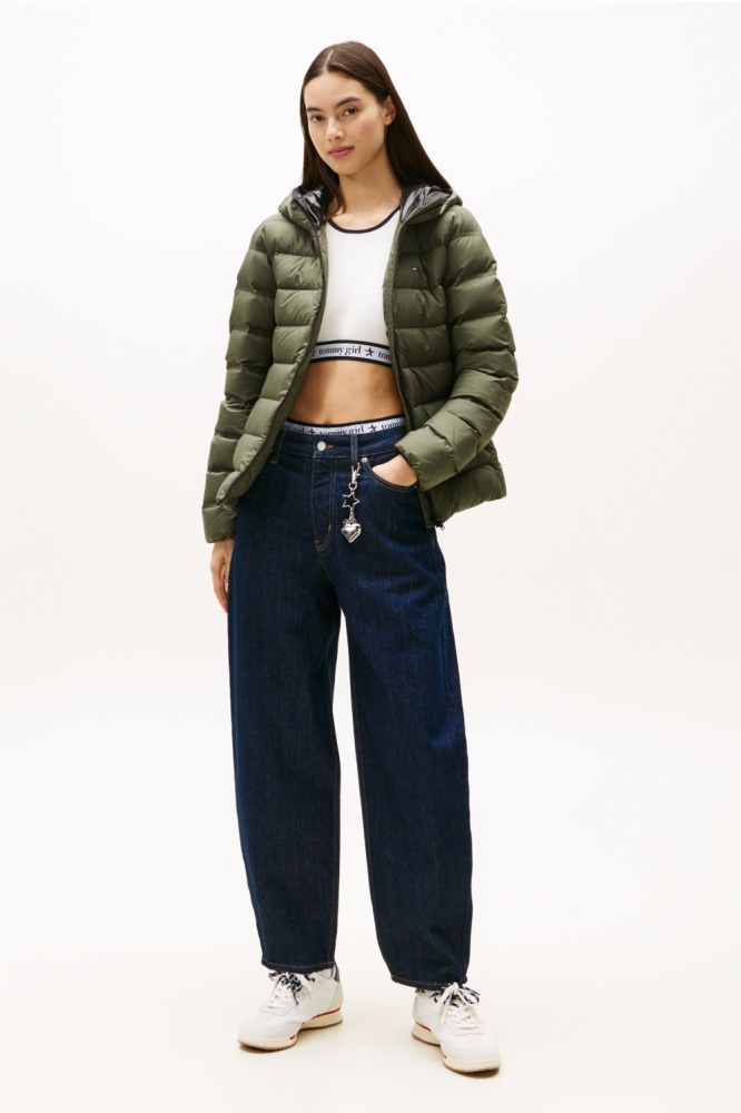 Tommy Jeans groene dames jas | Model