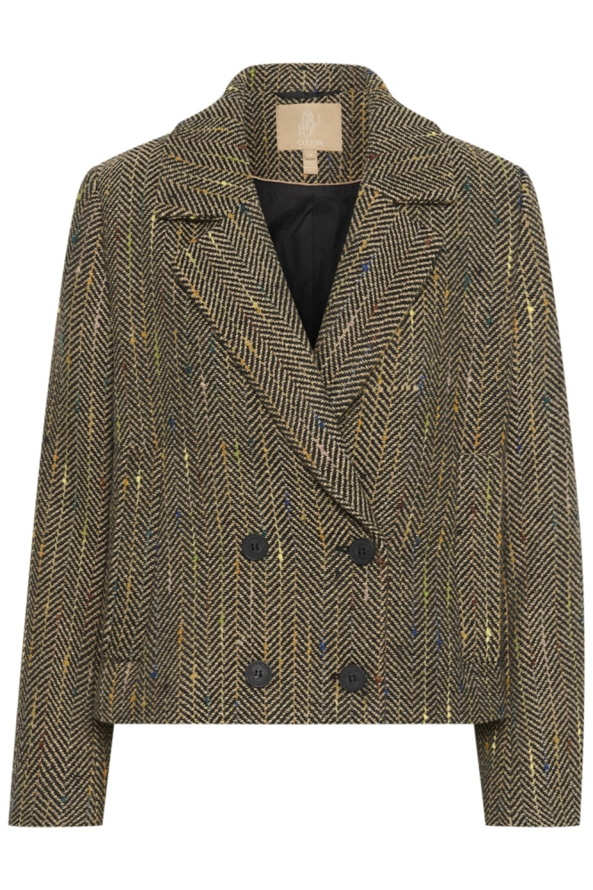 Culture zwarte dames blazer | Vooraanzicht