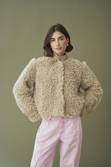 Culture CUCHANDA FAUX FUR JACKET 50112099 151305 Feather Gray