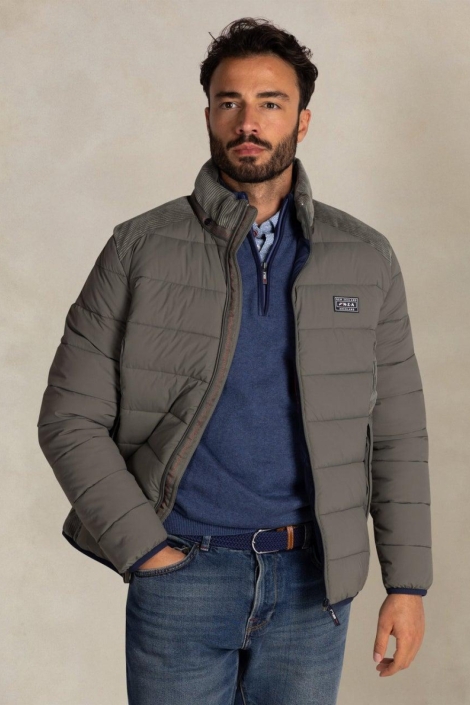 NZA groene heren jas | Model vooraanzicht