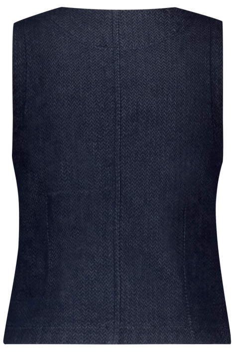 Red Button blauwe dames gilet | Achteraanzicht