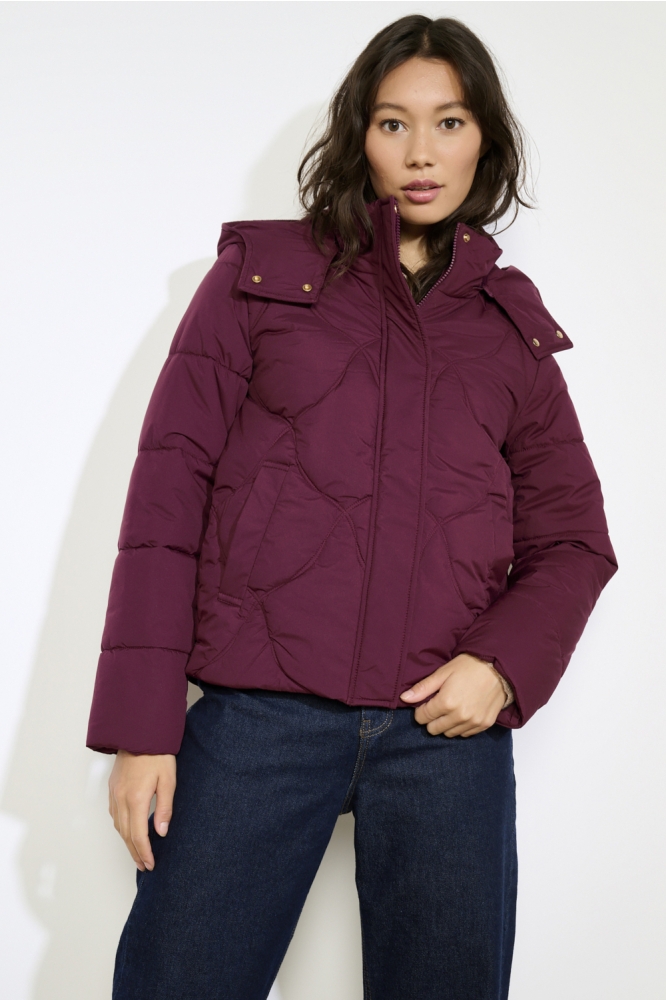 LolaLiza bordeaux dames jas | Model vooraanzicht