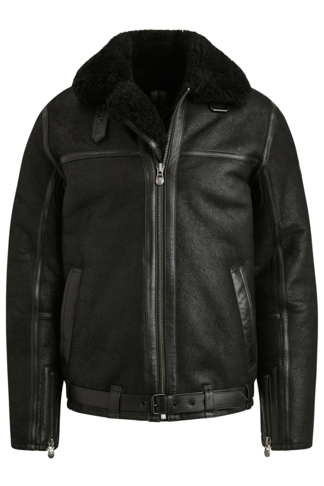 PME legend zwarte heren leren jas | Vooraanzicht