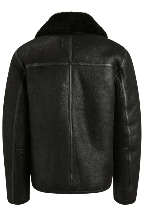 PME legend zwarte heren leren jas | Achteraanzicht